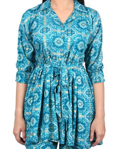 OEM ODM Service Customized <b>Women</b> <b>Corduroy</b> Winter Fashion Loungewear Set Shirt Pant Floral Printed 2-Piece Full Length Breathable - Product Image 1