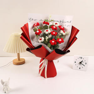 Ramo de Flores Tejidas a Crochet, Regalo Creativo para Novia y Mejor Amiga, Ideal para Pascua y San Valentín - Product Image 4