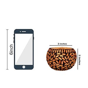 Soporte de luz de té de mosaico de diseñador con elegante diseño de vidrio geométrico soporte de luz de té de mosaico hecho a mano de lujo para un hogar elegante - Product Image 4