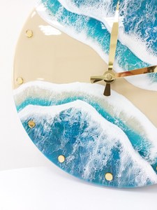 New Arrival Resin Wall <b>Clock</b> for Wall Decor Wooden Wall <b>Clock</b> Handmade Latest Customize Epoxy Resin Unique Collection for Decor - Product Image 3