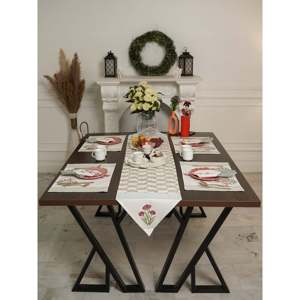 Serviettes en tissu brodées en jacquard Sahar Serviettes de table et de cocktail à surpiqûres pour fêtes et événements - Product Image 2