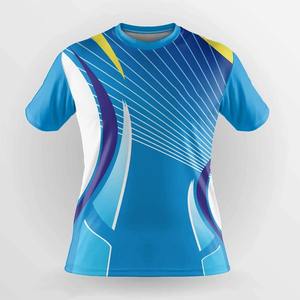 Mélange de coton et de polyester T-shirt pour hommes et femmes Formation Badminton Uniformes Garçons T-shirt surdimensionné à col rond Stock de course - Product Image 4