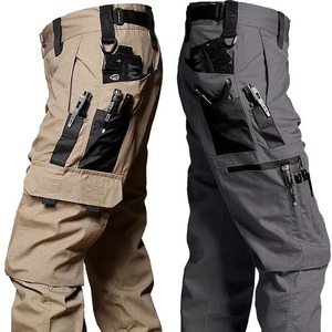 High Quality Men's Tactical <b>Pants</b> Elastic Waist <b>Cargo</b> Large Size Cotton <b>Pants</b> Multi-Pocket Trousers Sports Training <b>Work</b> <b>Pants</b> - Product Image 1