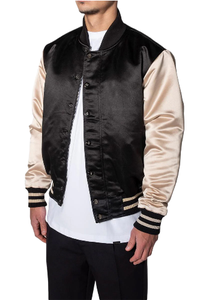 Veste en satin d'hiver personnalisée avec logo brodé de haute qualité pour hommes OEM 2026 - Product Image 4