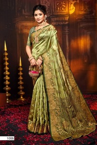 Saris en organza légers et modernes de luxe pour les mariages, les fêtes, broderie élégante, sans plis, réversible, richement détaillé - Product Image 5