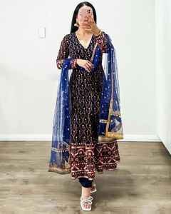 Robe Anarkali jaune, Kurti fleuri pour femmes, entièrement cousue, robe de soirée Anarkali, robe Kurti Anarkali - Product Image 5