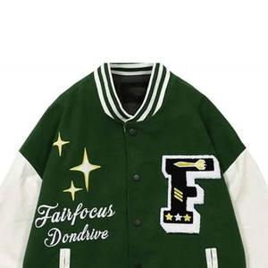 Personalizado Unisex Varsity chaqueta bordado impresión béisbol Universidad uniforme Streetwear prendas de vestir exteriores para todas las estaciones - Product Image 4