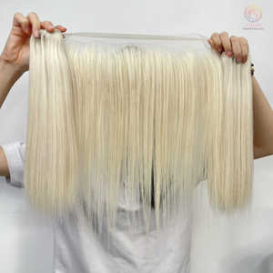 Extensiones de trama de cabello humano Remy vietnamita Color claro Hueso corto Cabello liso Larga vida útil DD Gran stock Longitud corta - Product Image 3