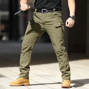 Pantalon tricoté en coton et polyester de poids moyen pour hommes Pantalon utilitaire de randonnée imperméable et extensible avec logo à fermeture éclair - Product Image 6