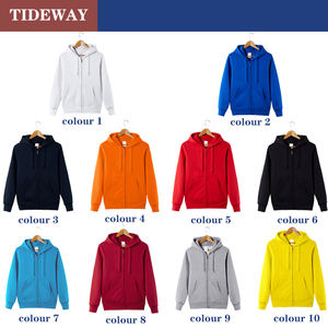 Sudadera con capucha y cremallera con impresión personalizada Sudadera con capucha y cremallera bordada Sudaderas con capucha personalizadas - Product Image 3