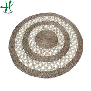 Tapis naturel vietnamien / Tapis rond en herbe de mer fait à la main, paillasson pour meubles de maison - Product Image 1