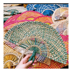 \Handwoven Seagrass Fan Eco-Friendly Tropical Decoration for Home & Resort - Product Image 2