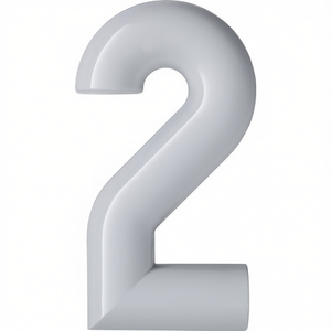 Numéro de maison HEWI 2, polyamide spécial 99, blanc pur, diamètre 165 mm, plaque de 33 mm - Product Image 3