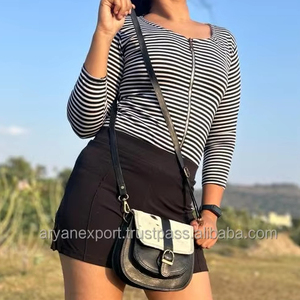 กระเป๋าคาดลำตัวหนังวัวสำหรับผู้หญิงทำมือกระเป๋าหนังแท้แบบตะวันตกกระเป๋าถือหนังผู้ผลิต - Product Image 2