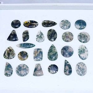 Natural <b>Moss</b> <b>Agate</b> Loose Gemstone Wholesale Mix Shape and Size Available Cabochon Loose Gemstone for Use Jewelry Making - Product Image 6