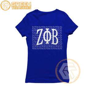 Haut coton XL T-Shirt personnalisé Zeta Phi Beta sororité vêtements High-Tech plaine décontracté femmes fraternité en gros - Product Image 2