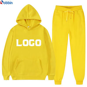 Ensemble sweat-shirt et jogging unisexe en polaire pour homme, jogging en coton épais, survêtement décontracté pour homme, logo personnalisé, survêtement avec capuche, uni - Product Image 5