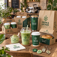 Gobelets à matcha jetables AT PACK avec gobelets en papier personnalisés, gobelets en plastique, sacs à emporter et fournitures d'emballage pour café