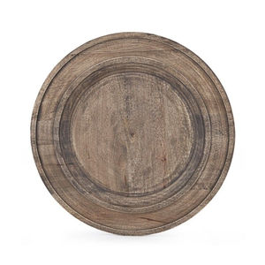 Plato de Madera de Mango Natural Estilo Vintage con Diseño de Árbol Tallado, Vajilla Redonda de Madera para Uso Decorativo en el Hogar y Eventos - Product Image 3