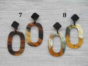 Women's Elegant Ox Horn <b>Chandelier</b> <b>Earrings</b> Custom Designed <b>Fashion</b> Jewelry Inspired by Buffalo Carved Natural Crafts - Product Image 3