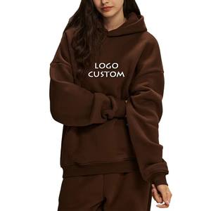 2025 New <b>Women's</b> Oversize Hoodies Embroidered Drop Shoulder Solid Color Winter Letter <b>Pattern</b> Fashion Casual Thick Washed - Product Image 1