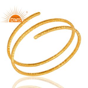 Último diseño hecho a mano 18K chapado en oro Natural brazalete Demi joyería fina para mujer regalo para ella - Product Image 2