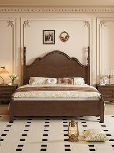 Lits en bois avec tête de lit, cadre de lit en bois massif, meubles pour chambre à coucher, hôtel et villa - Product Image 3