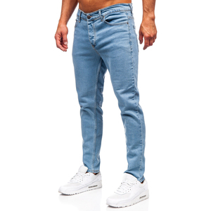 กางเกงยีนส์ผ้าเดนิมสองสีสำหรับผู้ชายที่มีดีไซน์แผงสีตัดกันเหมาะสำหรับสไตล์สตรีทและเสื้อผ้าแฟชั่นลำลอง - Product Image 6