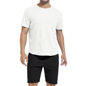 ชุดวอร์มลำลองสำหรับฤดูร้อนแบบใหม่ ขายส่ง เสื้อผ้าสบายๆ แขนสั้น 100% ผ้าฝ้าย ระบายอากาศได้ดี สำหรับผู้ชาย - Product Image 5