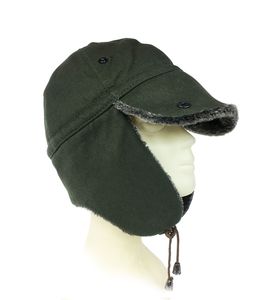 Pilot Warm Trapper Hat Snow Ski Soft Fur Hat Kaki Green - Product Image 2