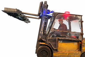 Balayeuse magnétique pour chariot élévateur Magneteksan, barre magnétique arrière, grade Y35, indice de flux 50 kg mm, tolérance 1 % pour métaux industriels - Product Image 1