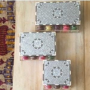 Haute qualité Unique Design nacre incrustation couvercle conteneur Ramadan cadeau pour Dessert stockage bois décor à la maison - Product Image 4