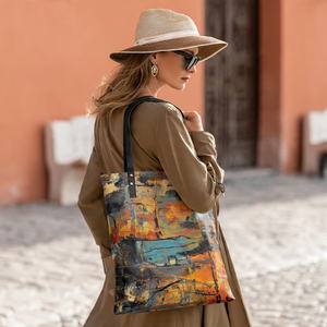 Bolso de mano de trabajo para mujer, bolso de mano de cuero genuino de lujo de gran capacidad, bolsos de hombro de piel de vaca plegables suaves y cómodos - Product Image 6