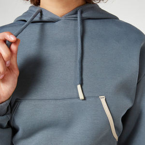 Sudaderas con capucha de mujer transpirables de lana de algodón para gimnasio hechas a medida/Top Trending Gym Sportswear Crop Top sudaderas con capucha de manga larga - Product Image 1