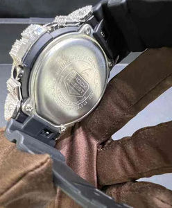 Montre pour homme en acier inoxydable avec bracelet en cristal de saphir Moissanite VVS, mouvement automatique ETA, style antique de luxe - Product Image 5