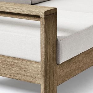 Ensemble de canapés de jardin Helio en bois massif Design moderne avec coussin anti-soleil de haute qualité pour les hôtels et les parcs en plein air - Product Image 6