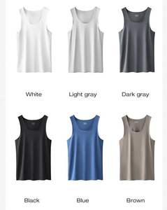 95% cotton 5% Spandex Tank Top Plain 4-way stretch cotton 190gsm <b>M</b> to 3XL OEM/ODM production Men <b>T</b>-<b>shirt</b> Regular Fit - Product Image 3
