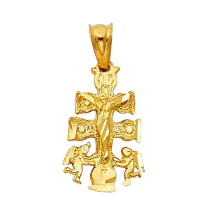 Super Tendance Plaqué Or Croix Charme Pendentif Très Poli Moderne Mode Métal Conception Cuivre Diamant Alliage pour Hommes Enfants - Product Image 1
