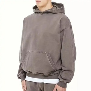 Vêtements décontractés conception personnalisée sweats à capuche délavés à l'acide vente en gros sweats à capuche délavés à l'acide basiques sweats à capuche délavés à l'acide en coton - Product Image 2