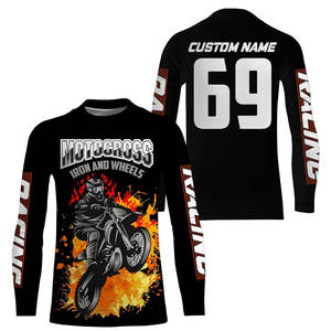 Maillot de motocross sublimé à manches longues, design OEM en gros, maillot de VTT vierge, maillot de cyclisme de descente, maillot de VTT - Product Image 3