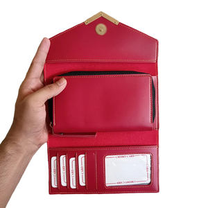 Vintage Style Mini Leather <b>Wallet</b> for <b>Women</b> Practical Portable <b>Travel</b> Coin Purse Waterproof Zipper Two-Color Short Panelled - Product Image 3