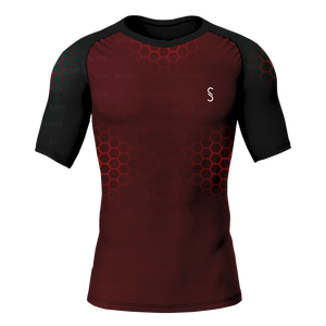 Camiseta Deportiva de Manga Corta para Hombre, Personalizada con Logotipo de Surfista, Sublimada, Compresión, para MMA BJJ (Poliéster/Spandex/Nylon) - Product Image 3