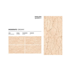 Diseño elegante 600x1200MM Aspecto clásico Azulejos de porcelana brillante sin fin Uso para pisos de Centros Comerciales - Product Image 4