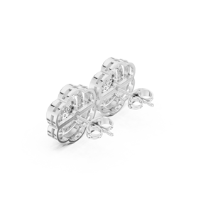 Precio al por mayor, joyería fina de alta calidad, pendientes de diamantes de moissanita de Plata de Ley 925, pendiente de tuerca de corte princesa - Product Image 2