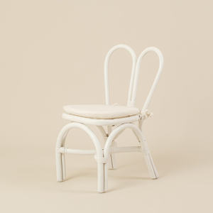 Sillas infantiles de ratán blanco, muebles para habitación infantil, decoración de dormitorio infantil, silla de madera natural hecha a mano - Product Image 6