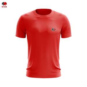 T-shirt en coton personnalisé pour hommes, tissu durable, doux, confortable, respirant et doux, de couleur unie. - Product Image 1