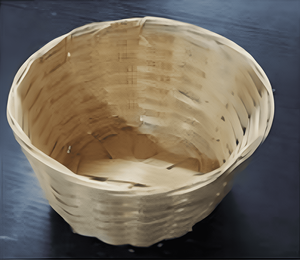 Panier en bambou naturel minimaliste de qualité durable tissé à la main stockage léger et écologique pour un usage quotidien - Product Image 1