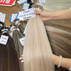 Extensions de cheveux humains vietnamiens de qualité supérieure, pointes en I, cuticules alignées, pointes en kératine, cheveux doux - Product Image 5