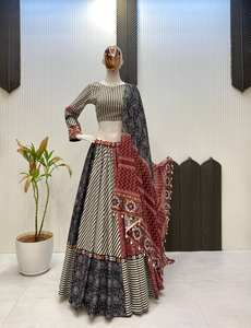 คอลเลกชั่น navratri lehenga choli-2025 lehenga (เย็บเต็ม) ผ้า & งานพิมพ์ georgette และน่าสนใจ - Product Image 5