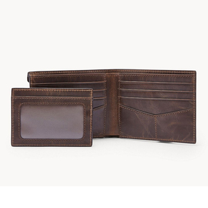 Portefeuille en cuir PU brodé de luxe en gros pour hommes, simple, décontracté, petit portefeuille, haute qualité, emballage personnalisé, prix raisonnable - Product Image 3